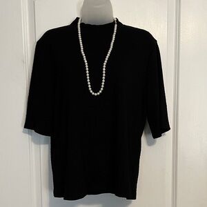 Apt. 9 Elegant Black Short Sleeve Tee